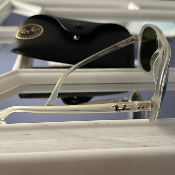 Ray Ban Blue mirror aviators clear frame - Picture 3 of 3